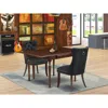 East West Furniture 3 Piece Dinette Set Consists Of A Rectangle Kitchen Table With Dropleaf