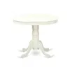 East West Furniture 3 Piece Dinette Set Consists Of A Round Kitchen Table With Pedestal
