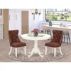 East West Furniture 3 Piece Dining Room Furniture Set