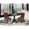 East West Furniture 3 Piece Dining Room Furniture Set