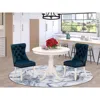 East West Furniture 3 Piece Dining Room Furniture Set Consists Of A Round Kitchen Table