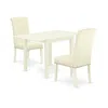 East West Furniture 3-piece Dining Room Set-a Modern Dining Table And 2linen Fabricdinning Room Chairs With Button Tufte