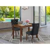 East West Furniture 3 Piece Dining Room Set Consists Of A Rectangle Solid Wood Table