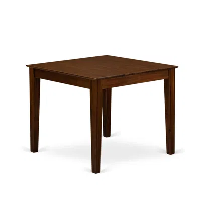 East West Furniture 3 Piece Dining Room Set Includes A Square Solid Wood Table And 2 Parson Chairs In Brown
