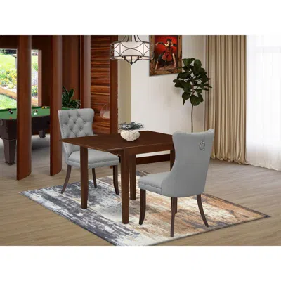 East West Furniture 3 Piece Dining Room Table Set