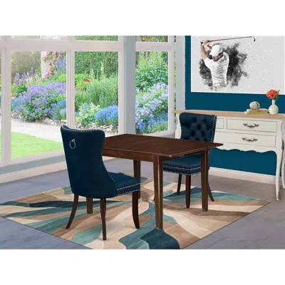 East West Furniture 3 Piece Dining Room Table Set