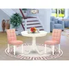 East West Furniture 3 Piece Dining Table Set Consists A Wood Table