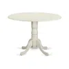 East West Furniture 3 Piece Dining Set Consists Of A Round Kitchen Table With Dropleaf