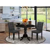 East West Furniture 3 Piece Dining Table Set Contain A Wood Table