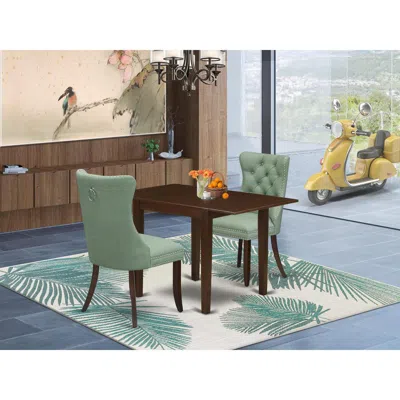 East West Furniture 3 Piece Dining Table Set Contains A Rectangle Kitchen Table With Dropleaf