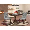 East West Furniture 3 Piece Dining Table Set Contains A Round Kitchen Table With Dropleaf