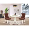 East West Furniture 3 Piece Dining Table Set For Small Spaces