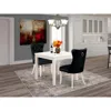 East West Furniture 3 Piece Dining Table Set For Small Spaces