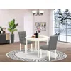 East West Furniture 3 Piece Dinner Table Set Contain A Wooden Table