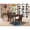East West Furniture 3 Piece Kitchen Set Consists Of A Rectangle Dining Table With Butterfly Leaf