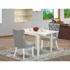 East West Furniture 3 Piece Kitchen Table & Chairs Set