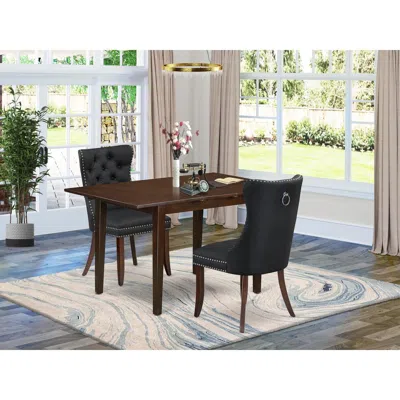 East West Furniture 3 Piece Kitchen Table Set