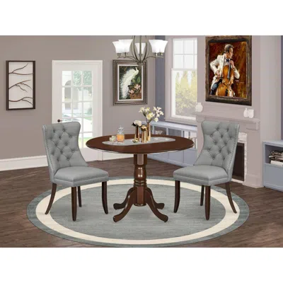 East West Furniture 3 Piece Kitchen Table Set