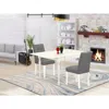 East West Furniture 3 Piece Kitchen Table Set Consists A Mid-century Dining Table
