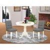 East West Furniture 3 Piece Kitchen Table Set Consists A Wooden Table