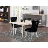 East West Furniture 3 Piece Kitchen Table Set Consists Of A Rectangle Dining Table With Dropleaf