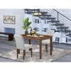 East West Furniture 3 Piece Kitchen Table Set Contain A Wooden Dining Table