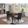 East West Furniture 3 Piece Kitchen Table Set For Small Spaces