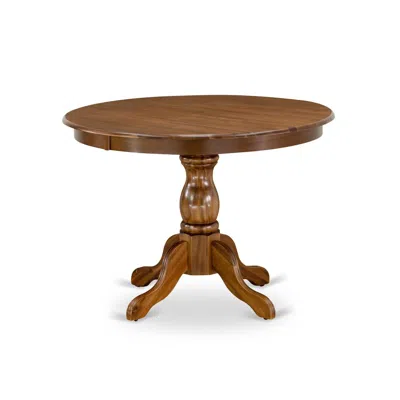 East West Furniture 3 Piece Kitchen Table Set Includes A Round Dining Room Table And 2 Parson Chairs