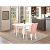 East West Furniture 3 Piece Mid-century Dining Table Set Consists A Wooden Table