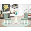 East West Furniture 3 Piece Mid Century Modern Dining Table Set