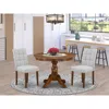 East West Furniture 3 Piece Mid Century Modern Dining Table Set