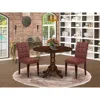 East West Furniture 3 Piece Mid Century Modern Dining Table Set Contain A Wooden Kitchen Table