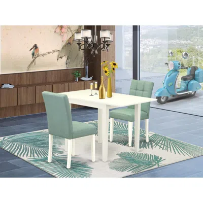 East West Furniture 3 Piece Modern Dining Set Consists A Kitchen Table In Neutral