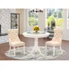 East West Furniture 3 Piece Modern Dining Table Set