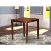 East West Furniture 36"-square Counter Height Pub Set Table In Dark Brown Finish