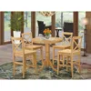 East West Furniture 5 Pc Counter Height Dining Room Set - High Top Table And 4 Kitchen Chairs.
