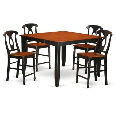 East West Furniture 5 Pc Counter Height Dining Room Set-pub Table And 4 Kitchen Dining Chairs.