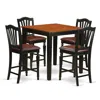 East West Furniture 5 Pc Counter Height Kitchen Table Set - Kitchen Dinette Table And 4 Kitchen Dining Chair. In Brown