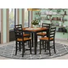 East West Furniture 5 Pc Counter Height Pub Set - Counter Height Table And 4 Kitchen Dining Chairs.