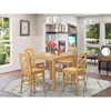East West Furniture 5 Pc Counter Height Pub Set - Dining Table And 4 Bar Stools.