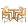 East West Furniture 5 Pc Counter Height Set - Dining Table And 4 Bar Stools.