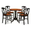 East West Furniture 5 Pc Counter Height Set - High Table And 4 Kitchen Dining Chairs. In Multi