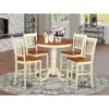 East West Furniture 5 Pc Counter Height Table And Chair Set-pub Table And 4 Bar Stools With Backs