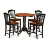 East West Furniture 5 Pc Counter Height Table And Chair Set-pub Table And 4 Dining Chairs