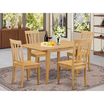 East West Furniture 5 Pc Dinette Set - Dinette Table And 4 Dining Chairs In Animal Print