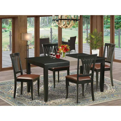 East West Furniture 5 Pc Dinette Set - Kitchen Dinette Table And 4 Dinette Chairs