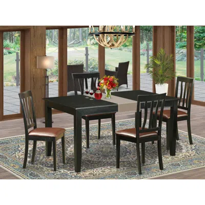East West Furniture 5 Pc Dinette Set - Table And 4 Dining Chairs In Brown