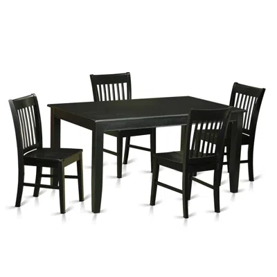East West Furniture 5 Pc Dinette Set-dinette Table And 4 Dining Chairs