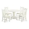 East West Furniture 5 Pc Dinette Set For 4-dining Table And 4 Dining Chairs In Neutral