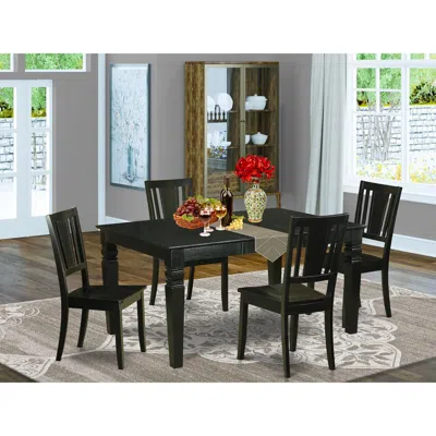 East West Furniture 5 Pc Dinette Set For 4-dining Table And 4 Kitchen Dining Chairs